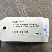 Rubber Reins, lthr stoppers, tags *new
