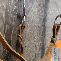 Tooled Headstall, Wide Browband & Noseband, Split Reins, 3.75" Curb Bit *vgc/gc, rubs, scrapes, scratches, stains, older
