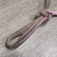 Stiff Nylon Rope Halter *gc/fair, clean?, dirt/residue, faded, snags, taped end, rubs, stains

