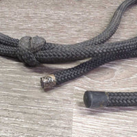 Nylon Rope Halter, beaded noseband *vgc, mnr dirt/residue, undone stitching, snags, frays, missing beads, stains

