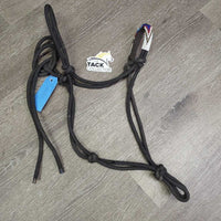 Nylon Rope Halter, beaded noseband *vgc, mnr dirt/residue, undone stitching, snags, frays, missing beads, stains
