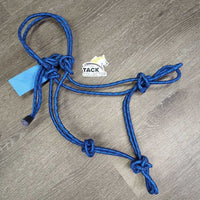 V.Stiff Thick Nylon Rope Halter *like new, v.loose knots, rubs, residue
