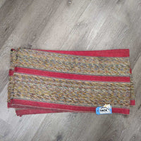 Thin Woven Nylon Western Saddle Blanket - Pad *vgc/gc, dirty, hairy, edge rubs
