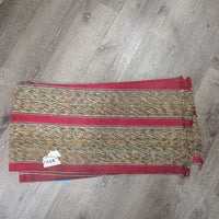 Thin Woven Nylon Western Saddle Blanket - Pad *vgc/gc, dirty, hairy, edge rubs
