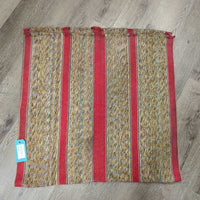 Thin Woven Nylon Western Saddle Blanket - Pad *vgc/gc, dirty, hairy, edge rubs
