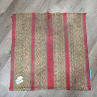 Thin Woven Nylon Western Saddle Blanket - Pad *vgc/gc, dirty, hairy, edge rubs
