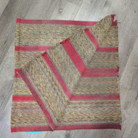 Thin Woven Nylon Western Saddle Blanket - Pad *vgc/gc, dirty, hairy, edge rubs
