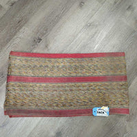 Thin Woven Nylon Western Saddle Blanket - Pad *gc/fair, v.dirty, hairy, stiff, edge rubs & thin spots
