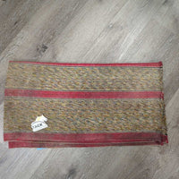 Thin Woven Nylon Western Saddle Blanket - Pad *gc/fair, v.dirty, hairy, stiff, edge rubs & thin spots
