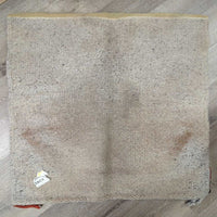 Hvy Wool Saddle Blanket - Pad, leather edge *vgc, clean & mnr hair, dirt/residue
