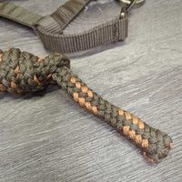 Fleece - Nylon Halter, adj, snap, braided nylon lead *xc/vgc, v.mnr hair, threads, rubs
