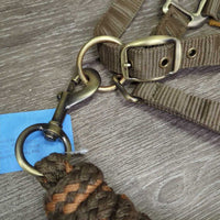 Fleece - Nylon Halter, adj, snap, braided nylon lead *xc/vgc, v.mnr hair, threads, rubs
