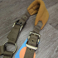 Fleece - Nylon Halter, adj, snap, braided nylon lead *xc/vgc, v.mnr hair, threads, rubs
