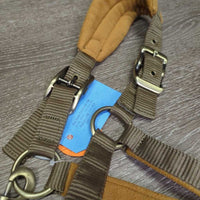 Fleece - Nylon Halter, adj, snap, braided nylon lead *xc/vgc, v.mnr hair, threads, rubs
