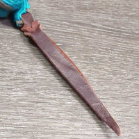 Thin Soft Cotton Rope Halter, lead rope, leather tassel *vgc, mnr pills, rubs, dirt
