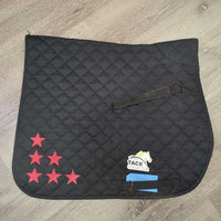 Quilt Jumper Pad, Red Stars *gc, dirty, pilly, faded, hairy, mnr threads, rubs

