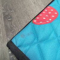 Thin Quilt Jumper Saddle Pad, Strawberries *gc, hair, dirty, rubs, stains, hair
