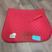 Thin Quilt Jumper Saddle Pad, tabs *gc/fair, hair, unstitched, residue, v.dirty, hair, pills, rubs
