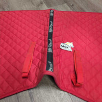 Thin Quilt Jumper Saddle Pad, tabs *gc/fair, hair, unstitched, residue, v.dirty, hair, pills, rubs
