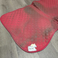 Thin Quilt Jumper Saddle Pad, tabs *gc/fair, hair, unstitched, residue, v.dirty, hair, pills, rubs
