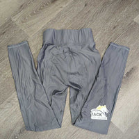 JUNIORS High Waist Sticky Full Seat Riding Tight Breeches, Pull On *vgc/gc, creased waist, loose/pulled seat seams & stitches, mnr dry & peeling stickies
