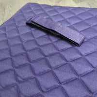 Quilt Jumper Saddle Pad, Piping, Rear Bling *gc, hair, residue, missing bling, pills, undone stitching

