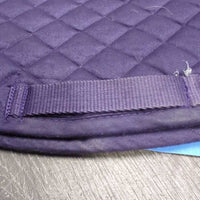Quilt Jumper Saddle Pad, Piping, Rear Bling *gc, hair, residue, missing bling, pills, undone stitching
