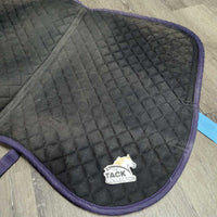 Quilt Jumper Saddle Pad, Piping, Rear Bling *gc, hair, residue, missing bling, pills, undone stitching
