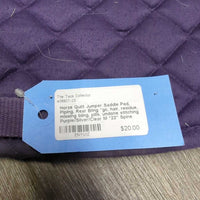 Quilt Jumper Saddle Pad, Piping, Rear Bling *gc, hair, residue, missing bling, pills, undone stitching
