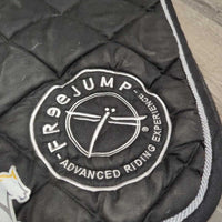 Thick Quilt Jumper Saddle Pad, Piping *gc/fair, hair, clean, v.pilly, rubs, shrunk? puckered, residue
