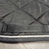 Thick Quilt Jumper Saddle Pad, Piping *gc/fair, hair, clean, v.pilly, rubs, shrunk? puckered, residue
