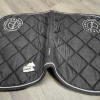 Thick Quilt Jumper Saddle Pad, Piping *gc/fair, hair, clean, v.pilly, rubs, shrunk? puckered, residue
