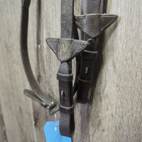 Rsd/Padded FS Monocrown Bridle, Flash, Rubber Reins , 2 Bag *vgc/gc, clean & mnr dirt, broken keeper, Flash: like new
