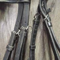 Rsd/Padded FS Monocrown Bridle, Flash, Rubber Reins , 2 Bag *vgc/gc, clean & mnr dirt, broken keeper, Flash: like new

