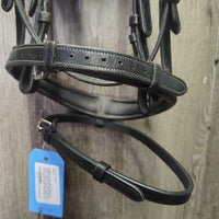 Rsd/Padded FS Monocrown Bridle, Flash, Rubber Reins , 2 Bag *vgc/gc, clean & mnr dirt, broken keeper, Flash: like new
