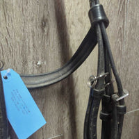 Rsd/Padded FS Monocrown Bridle, Flash, Rubber Reins , 2 Bag *vgc/gc, clean & mnr dirt, broken keeper, Flash: like new
