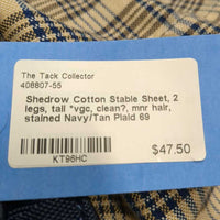 Cotton Stable Sheet, 2 legs, tail *vgc, clean?, mnr hair, stained
