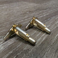 Vintage 2 Metal Horsehead Cufflinks *vgc, mnr stains?peeled edges
