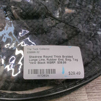 Round Thick Braided Lunge Line, Rubber End, Bag, Tag *new
