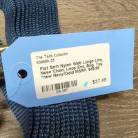 Flat Soft Nylon Web Lunge Line, Nose Chain, Loop End, Bag, Tag *new
