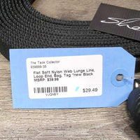 Flat Soft Nylon Web Lunge Line, Loop End, Bag, Tag *new
