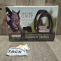 Wide Plastic Stirrup Irons, 2 prs Grips: Metal & Plastic, Box *new
