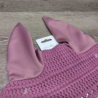 Crochet Ear Bonnet Fly Veil, Bling, cardboard *new
