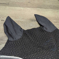 Crochet Ear Bonnet Fly Veil, 2x Piping *new
