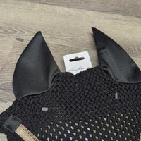 Crochet Ear Bonnet Fly Veil, Piping, Glitter, cardboard *new
