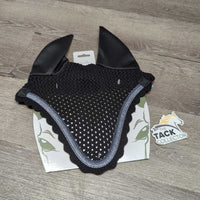 Crochet Ear Bonnet Fly Veil, Piping, Glitter, cardboard *new
