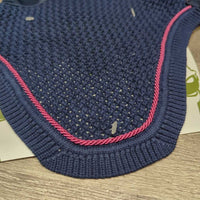 Crochet Ear Bonnet Fly Veil, Piping , cardboard *new

