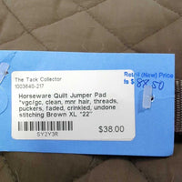 Quilt Jumper Pad *vgc/gc, clean, mnr hair, threads, puckers, faded, crinkled, undone stitching
