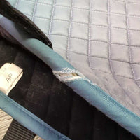 Quilt Jumper Saddle Pad, tabs, mesh spine *vgc/gc, clean, hair, undone seam, holey edge
