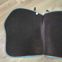Quilt Jumper Saddle Pad, tabs, mesh spine *vgc/gc, clean, hair, undone seam, holey edge
